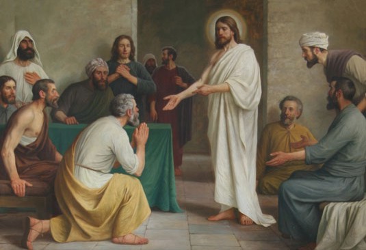 The risen Jesus appears to His disciples