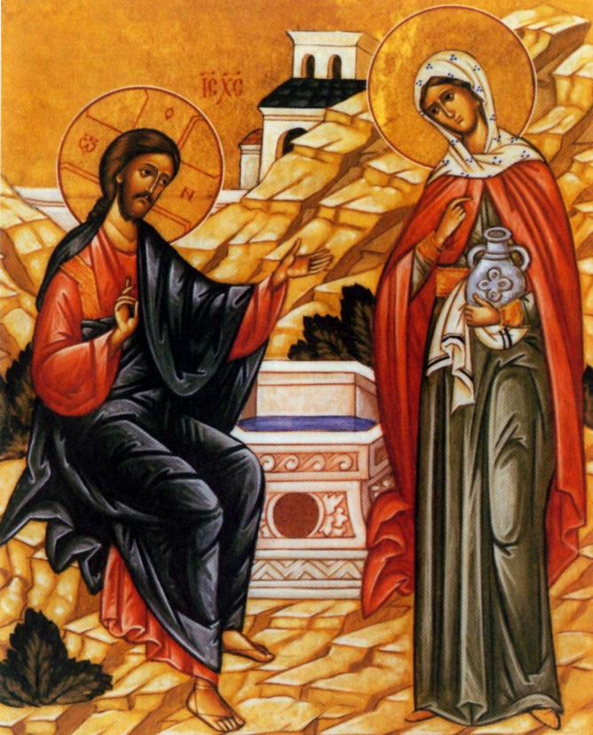 Jesus and the Samaritan woman at the well Jesus and the Samaritan woman at the well