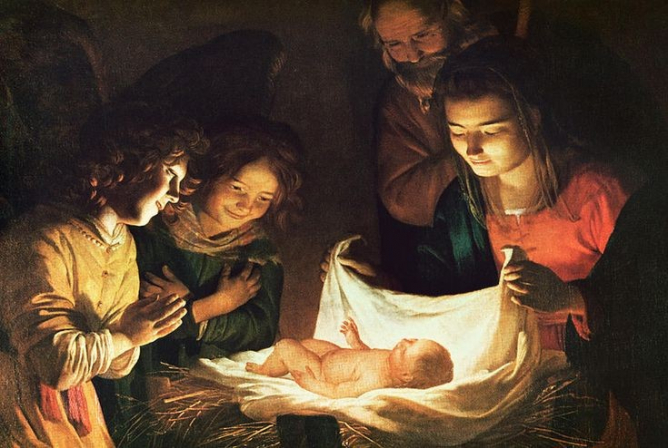 Adoration of the Baby - Gerrit Van Honthorst