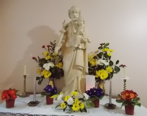 St. Joseph's altar during his novena