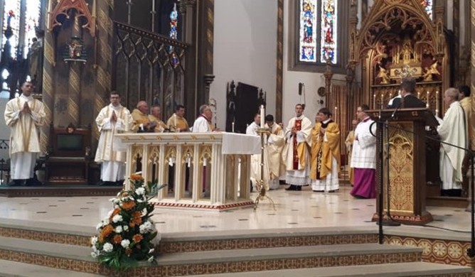 The Three New Priests on the Cathedral Sanctuary