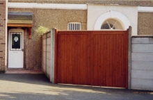 Enclosure gate and front door for visitors