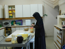 Preparing food in the kitchen