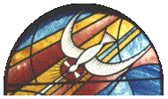 Top part of one of the stained glass windows in our chapel