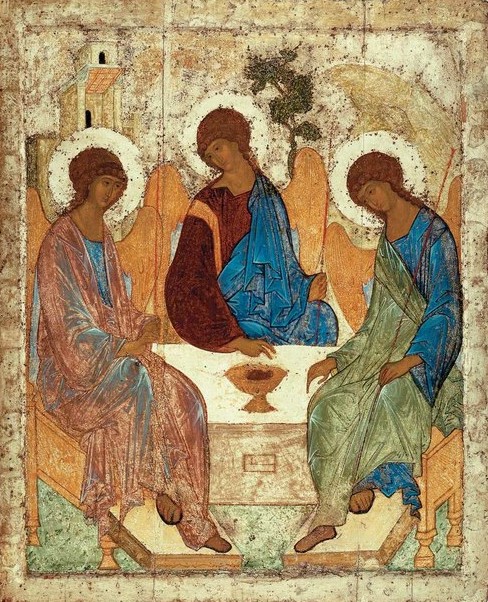 Icon of the Trinity by Andrei Rublev - 15th century Russian